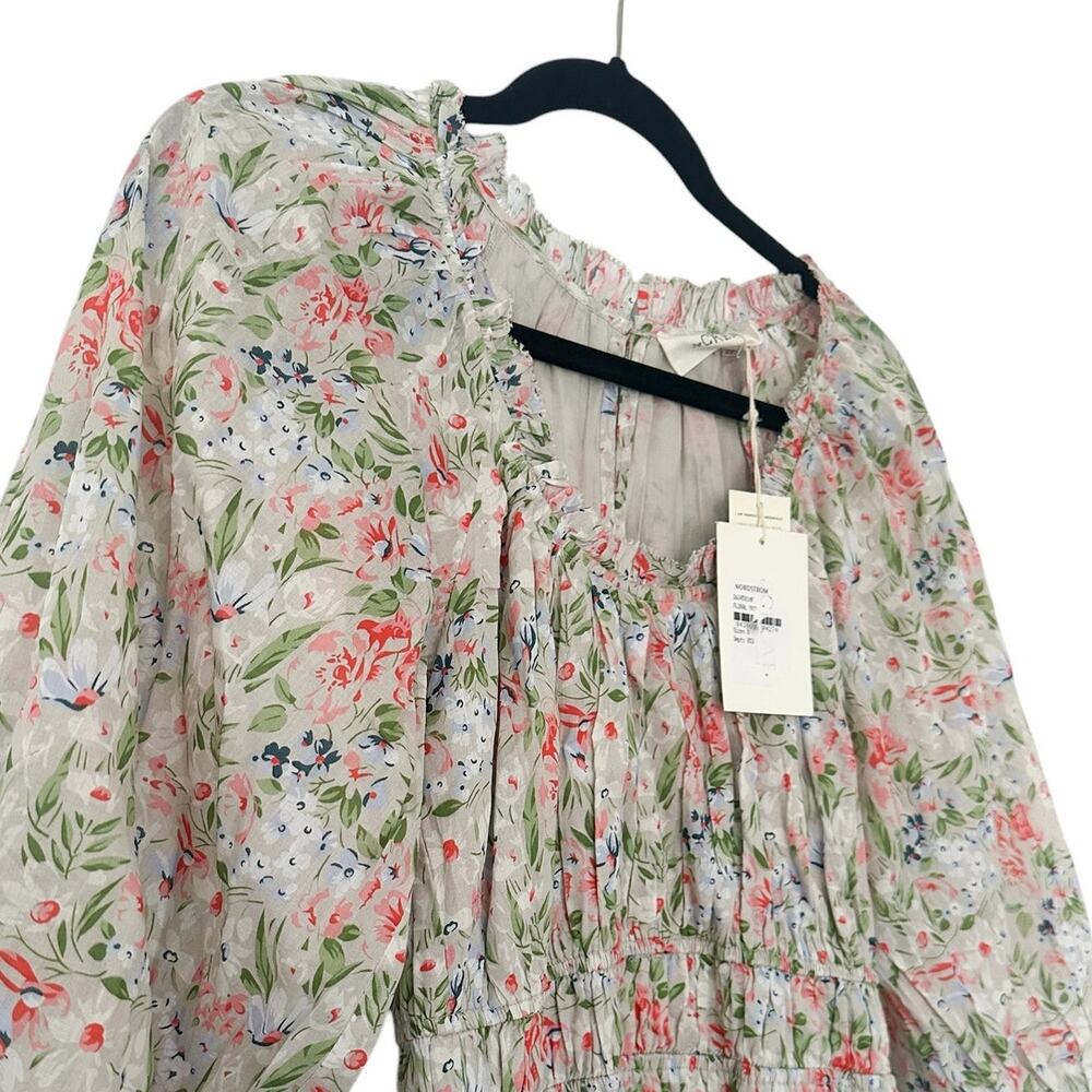 The Great Moonstone Ivory Floral Long Sleeve Boho Midi Dress Size 4 Cottagecore - Picture 3 of 11